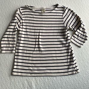 L.L. Bean cotton Breton stripe shirt